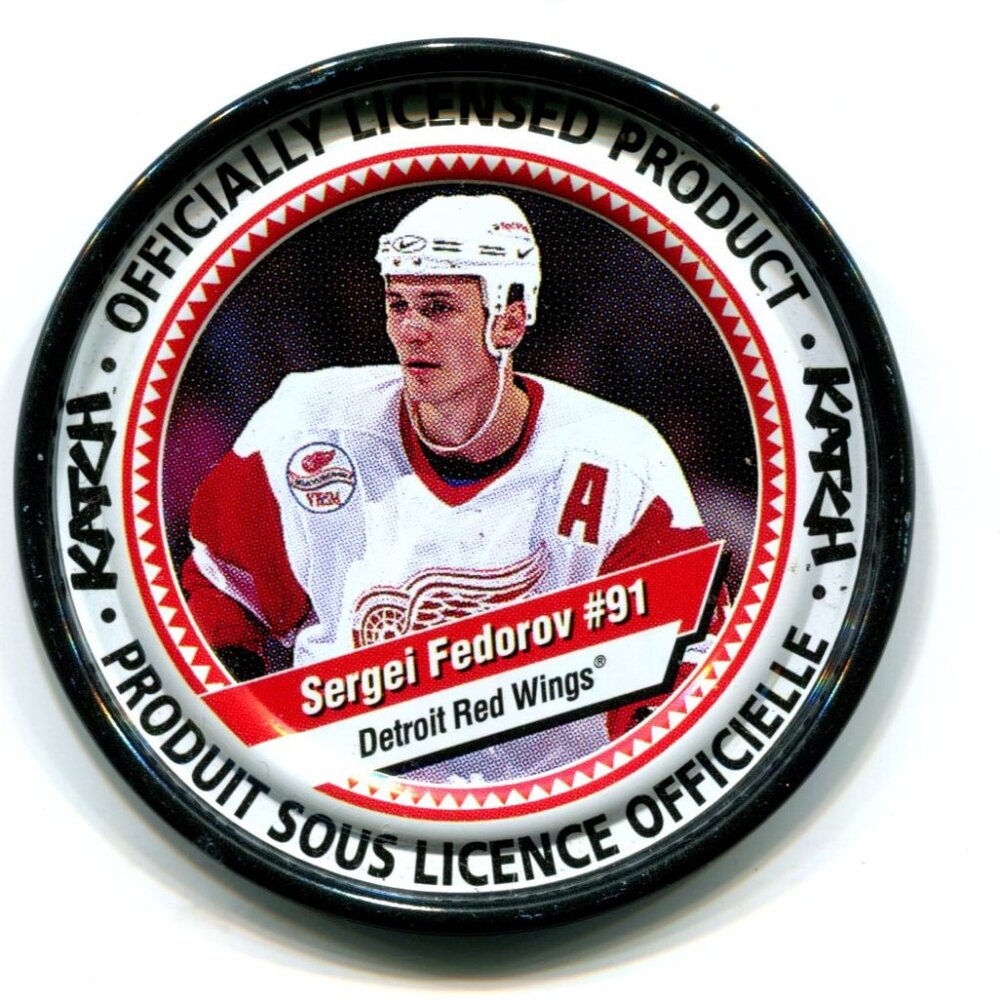 Sergei Federov NHL Hockey Detroit Red Wings Tin Katch Coin (b859-49)